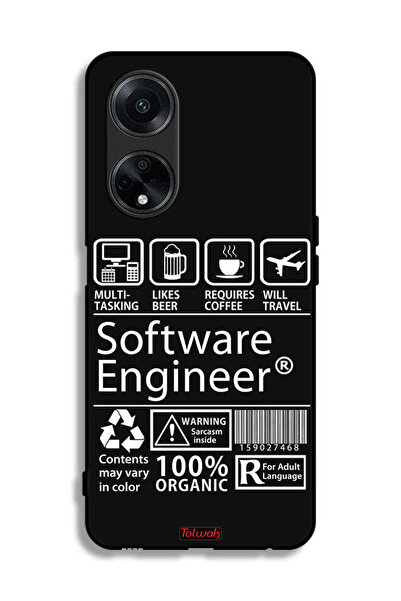 Tolwak غطاء حماية لهاتف Oppo A98 5G، ملصق مهندس برمجيات