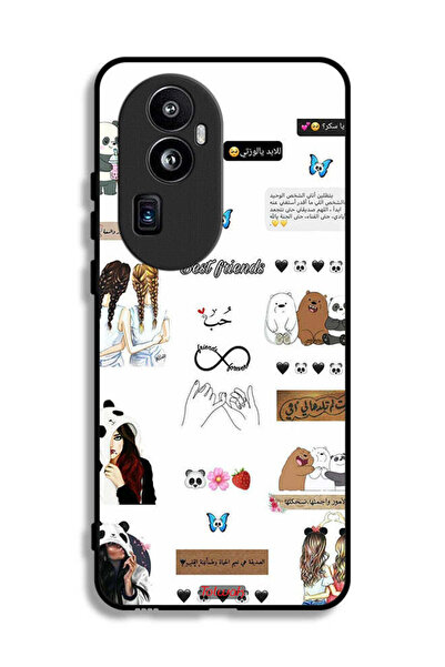 Tolwak غطاء حماية لهاتف Oppo Reno10 Pro Plus مزين بعبارات وملصقات باللغة العربية