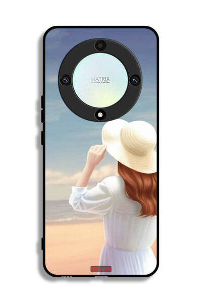 Tolwak غطاء حماية لهاتف Honor X9a بتصميم فتاة واقفة