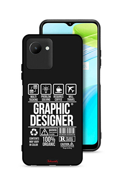 Tolwak Realme C30s Protective Case Cover Graphic Designer Sticker