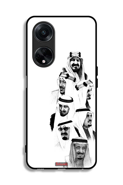 Tolwak غطاء حماية لهاتف Oppo A98 5G، رسم ملوك السعودية، أبيض وأسود