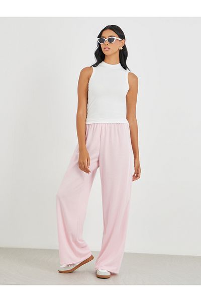 Styli Solid Ribbed High Neck Cami Top