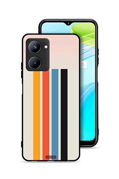 Tolwak Realme C33 Protective Case Cover Straight Lines Pattern