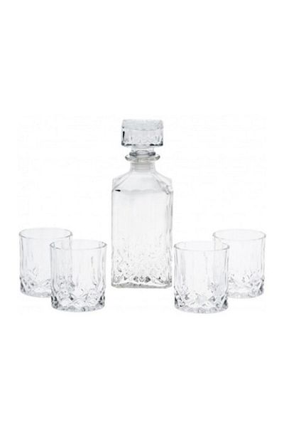 Edco Set carafa 900 ml cu 4 pahare whisky 230ml