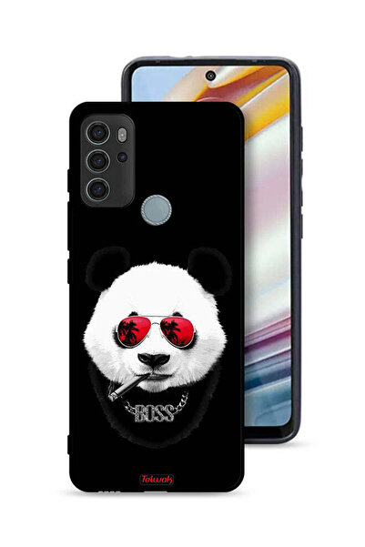 Tolwak غطاء حماية لهاتف موتورولا موتو جي 60 إس بتصميم بوس باندا