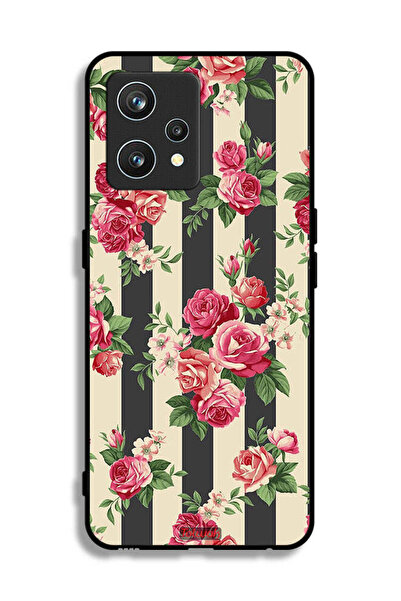 Tolwak Realme 9 Pro Plus Protective Case Cover Roses Pattern
