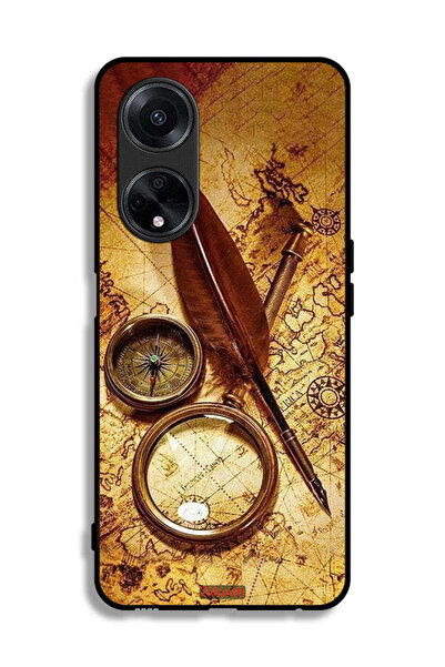 Tolwak غطاء حماية لهاتف Oppo A98 5G بتصميم بوصلة عتيقة