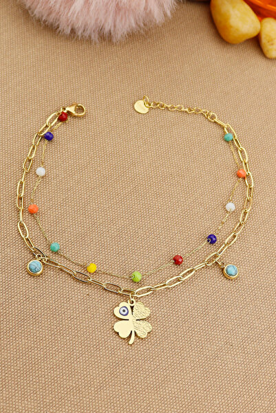 Keyifli Hayaller خلخال من الفولاذ 316L - مجموعة من قطعتين من الخرز الملون على...