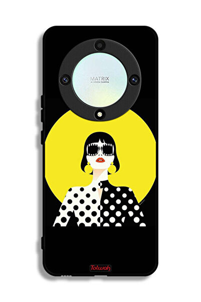 Tolwak غطاء حماية لهاتف Honor X9a بتصميم فتاة أنيقة