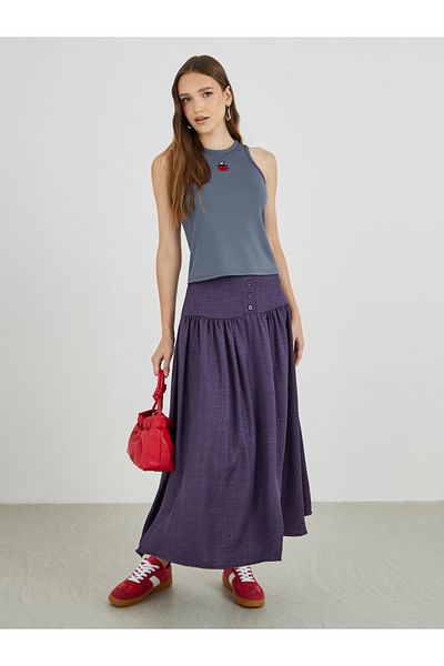Styli Embroidery Detail Square Neck Top