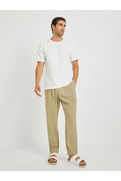 Styli Solid Vertical Textured Oversized T-Shirt