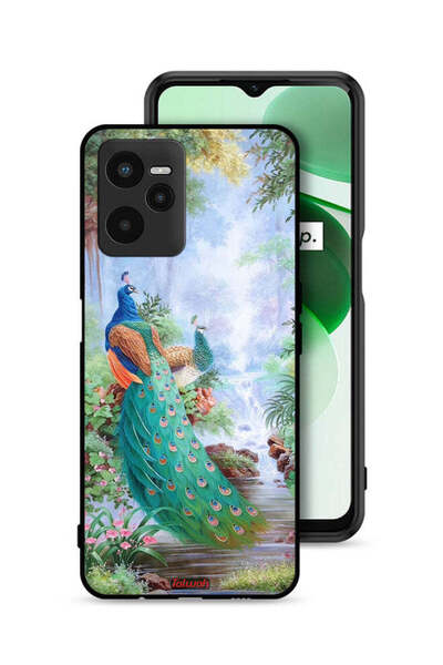 Tolwak غطاء حماية لهاتف Realme C35 بنقشة الطاووس