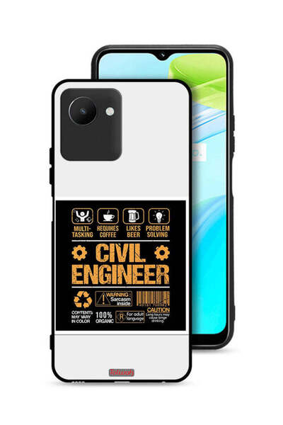 Tolwak غطاء حماية لهاتف Realme C30s - ملصق مهندس مدني