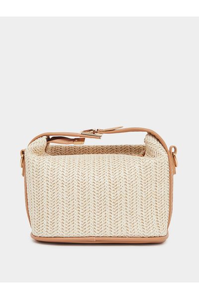 Styli Straw Belted Strap Hand Bag