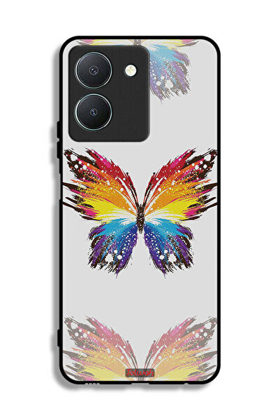 Tolwak غطاء حماية لهاتف Vivo Y36 4G بخلفية بسيطة وفن رقمي وبساطة الفراشة