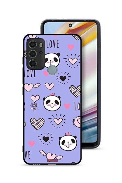 Tolwak غطاء حماية موتورولا موتو جي 60 إس بتصميم الحب ورسومات الباندا