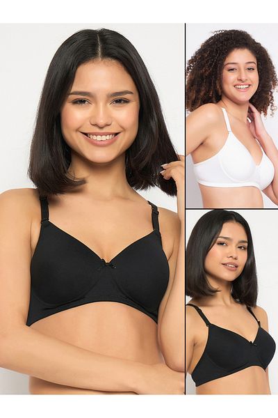 Clovia By Styli Set of 2 - Padded Non-Wired Full Coverage Multiway T-Shirt Bra