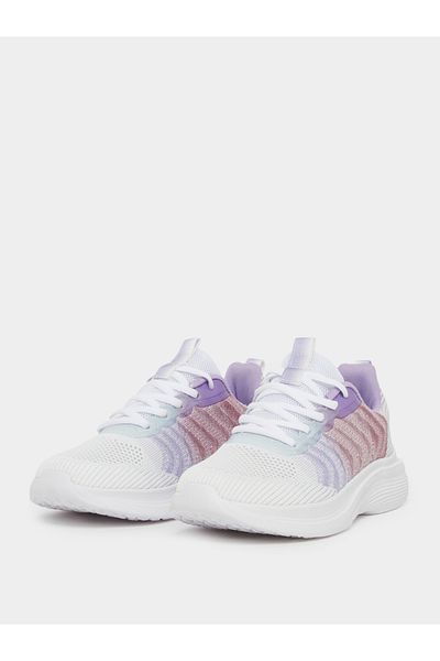 Styli Mesh Ombre Print Lace-Up Sneakers