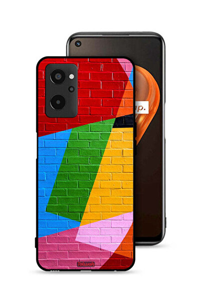 Tolwak Realme 9i 4G Protective Case Cover Colorful Wall Painting