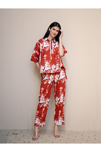 Sanskrutihomes By Styli Pure Cotton Printed Top and Pyjama Set
