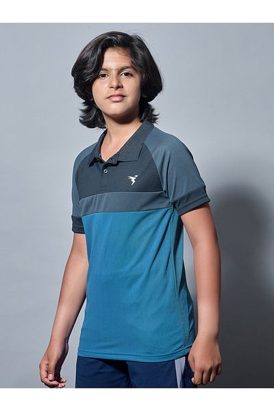 Technosport By Styli Color Block Short Sleeve Polo T-Shirt