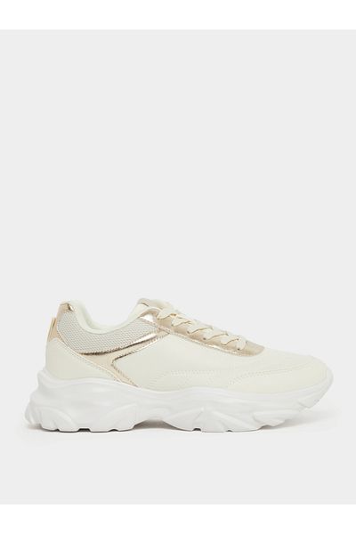 Styli Panelled Lace Up Chunky Sneakers