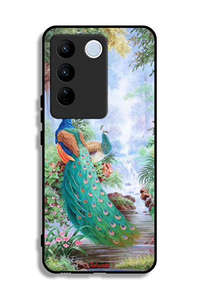 Tolwak غطاء حماية لهاتف Vivo S16 بتصميم الطاووس