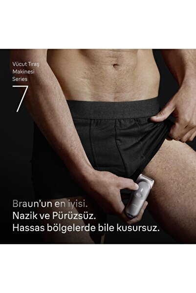Braun Vücut Tıraş Makinesi Series 7, +6 Aksesuar, Kompakt, SmartLight, BG7550