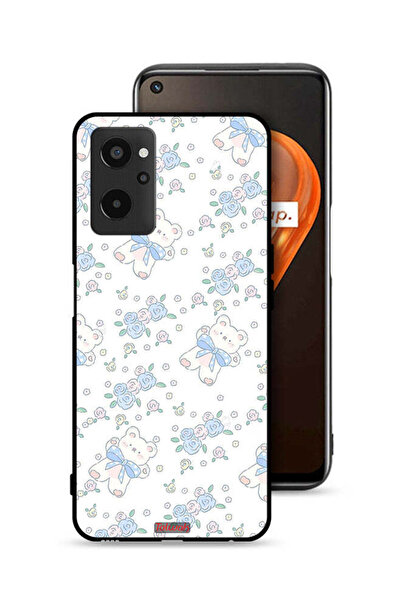 Tolwak غطاء حماية لهاتف Realme 9i 4G مع دب تيدي لطيف وأيقونة زهور