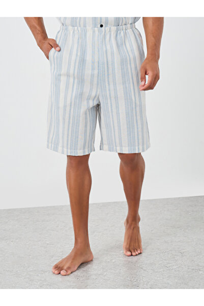 Styli Men Striped Short Sleeve Shirt and Shorts Set