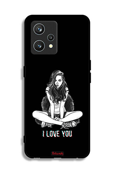 Tolwak غطاء حماية لهاتف Realme 9 Pro Plus برسومات "أحبك"