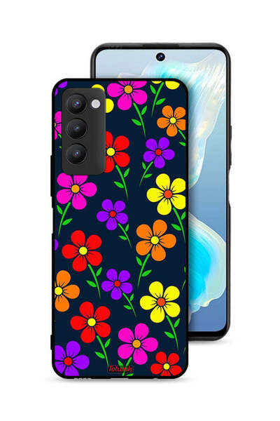 Tolwak Tecno Camon 18P Protective Case Cover Colorful Flowers