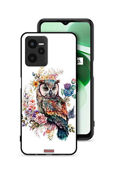 Tolwak Realme C35 Protective Case Cover Owl Abstract Art