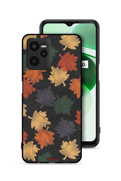 Tolwak غطاء حماية لهاتف Realme C35 برسومات أوراق الخريف