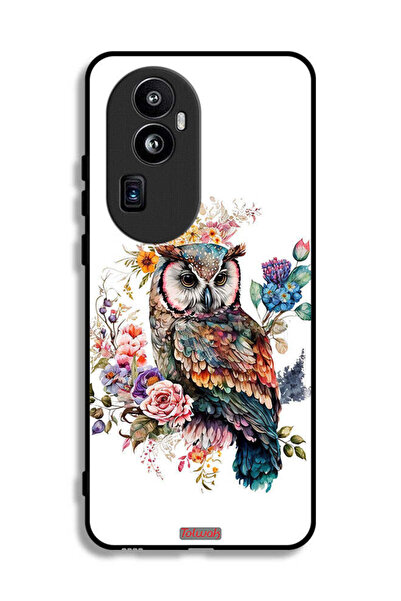 Tolwak غطاء حماية لهاتف Oppo Reno10 Pro Plus بتصميم بومة فنية تجريدية