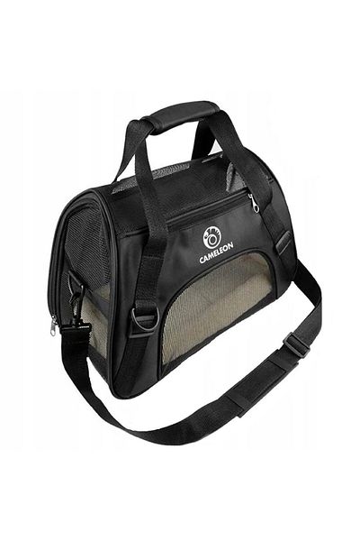 Cameleon Small animal transport bag, dog, cat, rabbit, made of canvas, 47cmx28cmx25cm, resistant base