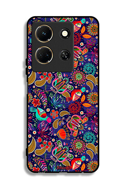 Tolwak غطاء حماية لهاتف Infinix Note 30 بنقشة أوراق طيور وزهور ملونة