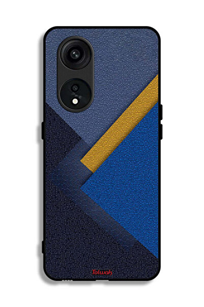 Tolwak غطاء حماية لهاتف Oppo Reno 8T 5G بنقشة مثلثات جلدية