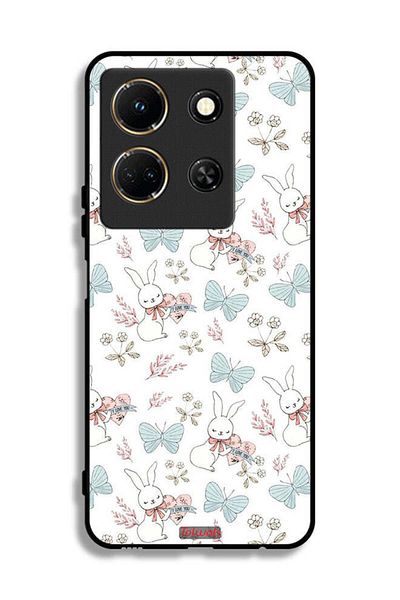 Tolwak Infinix Note 30 Protective Case Cover Rabbit And Butterflies