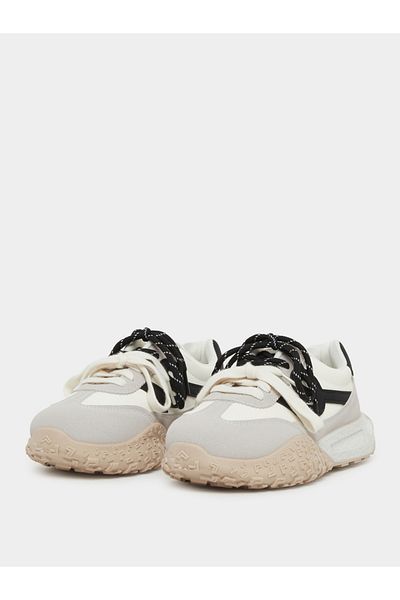 Styli Panelled Chunky Sole Lace Up Sneakers
