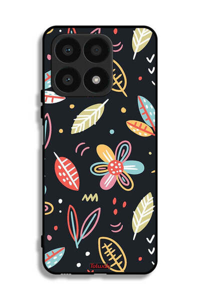 Tolwak غطاء حماية لهاتف Honor X8a بطبعة زهور وأوراق فنية تجريدية