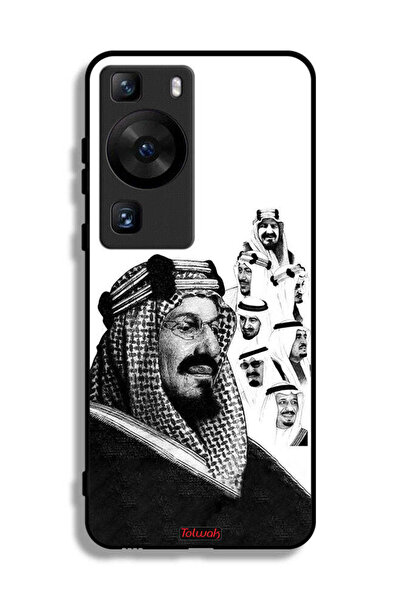 Tolwak غطاء حماية لهاتف هواوي بي 60 برو، ملصق فني أبيض وأسود لملوك المملكة ال...
