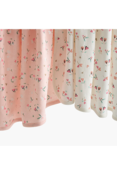 Juniors 2-Piece Floral Print Cotton Receiving Blanket Set - 70x70 cms