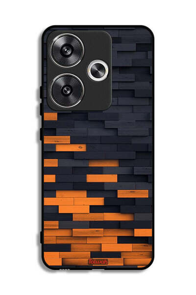Tolwak Xiaomi Poco F6 5G Protective Case Cover Wooden Wall