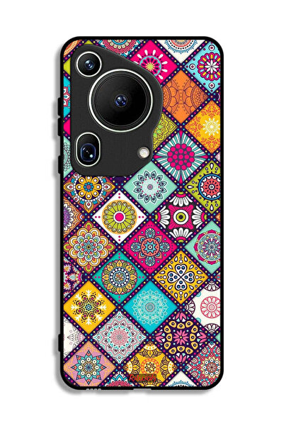 Tolwak غطاء حماية فائق لهاتف هواوي بيورا 70 بنقشة مربعات ماندالا