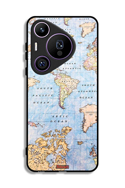 Tolwak غطاء حماية هواوي بيورا 70 برو بتصميم خريطة العالم