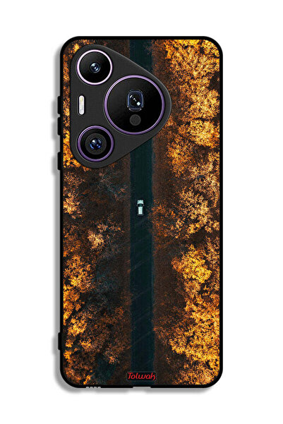 Tolwak غطاء حماية لهاتف هواوي بيورا 70 برو - طريق في أشجار الخريف