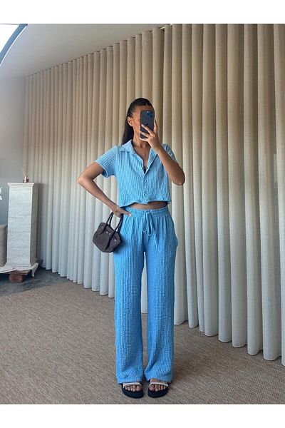 mydukkan.co Short Sleeve Shirt Pants Seersucker Suit