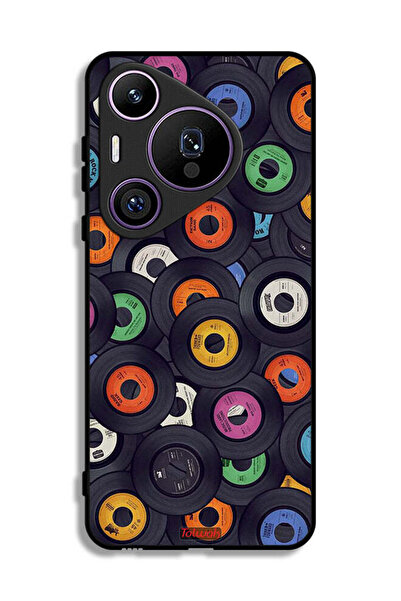 Tolwak غطاء حماية لهاتف هواوي بيورا 70 برو بنقشة أقراص مضغوطة