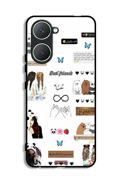 Tolwak Vivo Y03 4G Protective Case Cover Arabic Quotes And Stickers